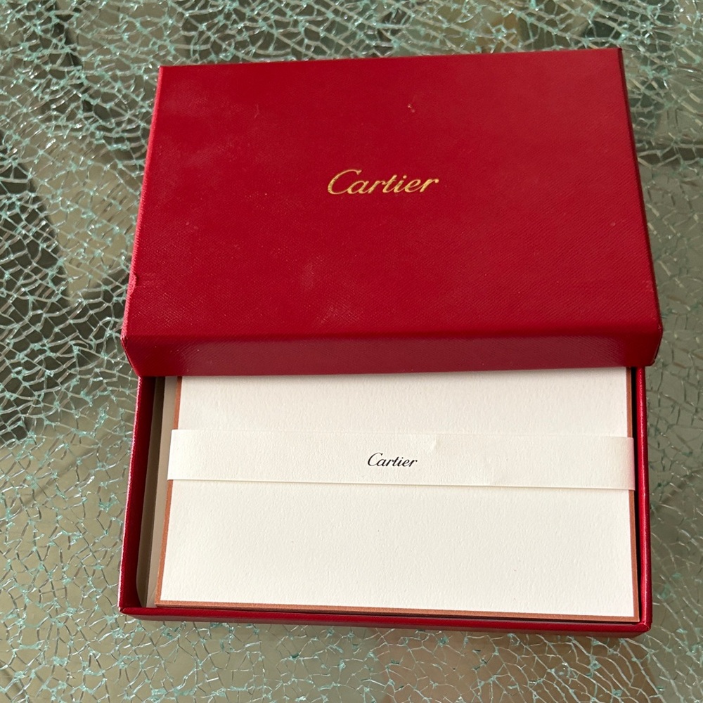 Cartier Red Box with White Stationery